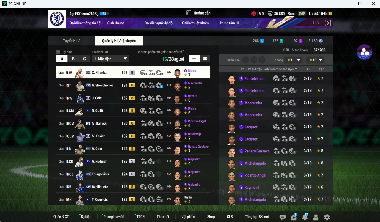 Ảnh Chelsea 22.410b dư 1260b có Sheva CAP, Essien LN, Ballack CFA, J. Cole LN, Lampard, Veron, Cech TM (khóa)