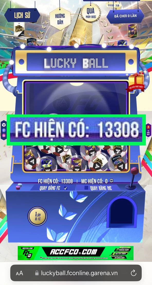 ACC chứa 13.308 FC (trắng thông tin)