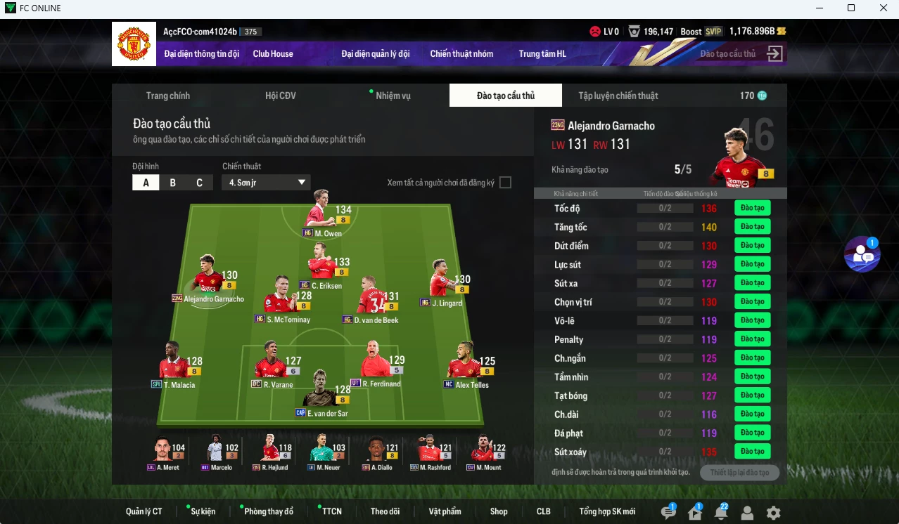 Ảnh [ACC Đẹp,Rẻ🥰🔥] Man Utd. 32.020b dư 1170b có Owen HG, Garnacho 23NG, Rashford TS23, Eriksen HG, Van de Beek HG, McTominay HG, Lingard HG v.v...