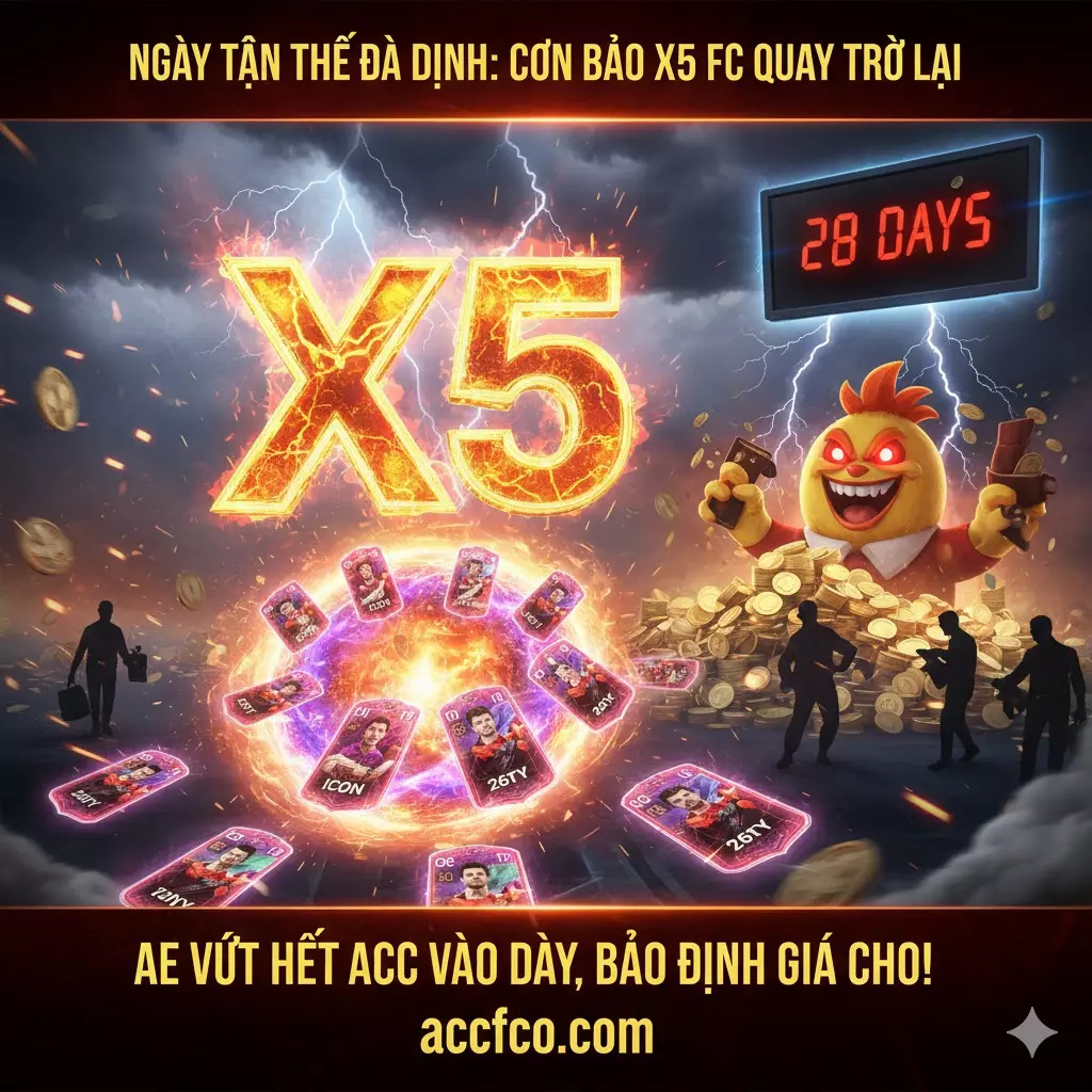 NGÀY TẬN THẾ CỦA VÍ TIỀN ĐÃ ĐỊNH: CƠN BÃO X5 FC SẼ ĐỔ BỘ FCO SAU 28 NGÀY NỮA!