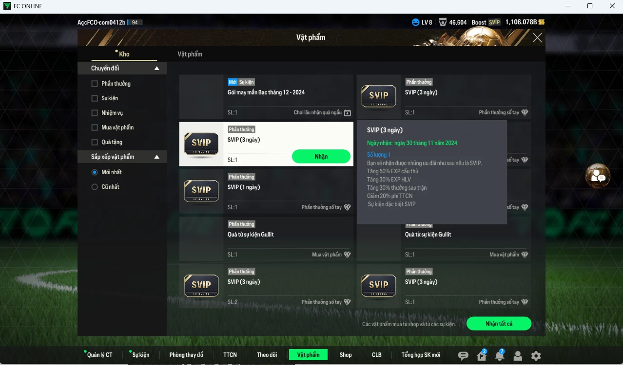 Ảnh Team Ý FULL+8 23.580b dư 1100b có Chiesa HG, Balotelli FA, Maldini BTB, Pirlo EBS, Marchisio 23HR, Bonucci RTN...