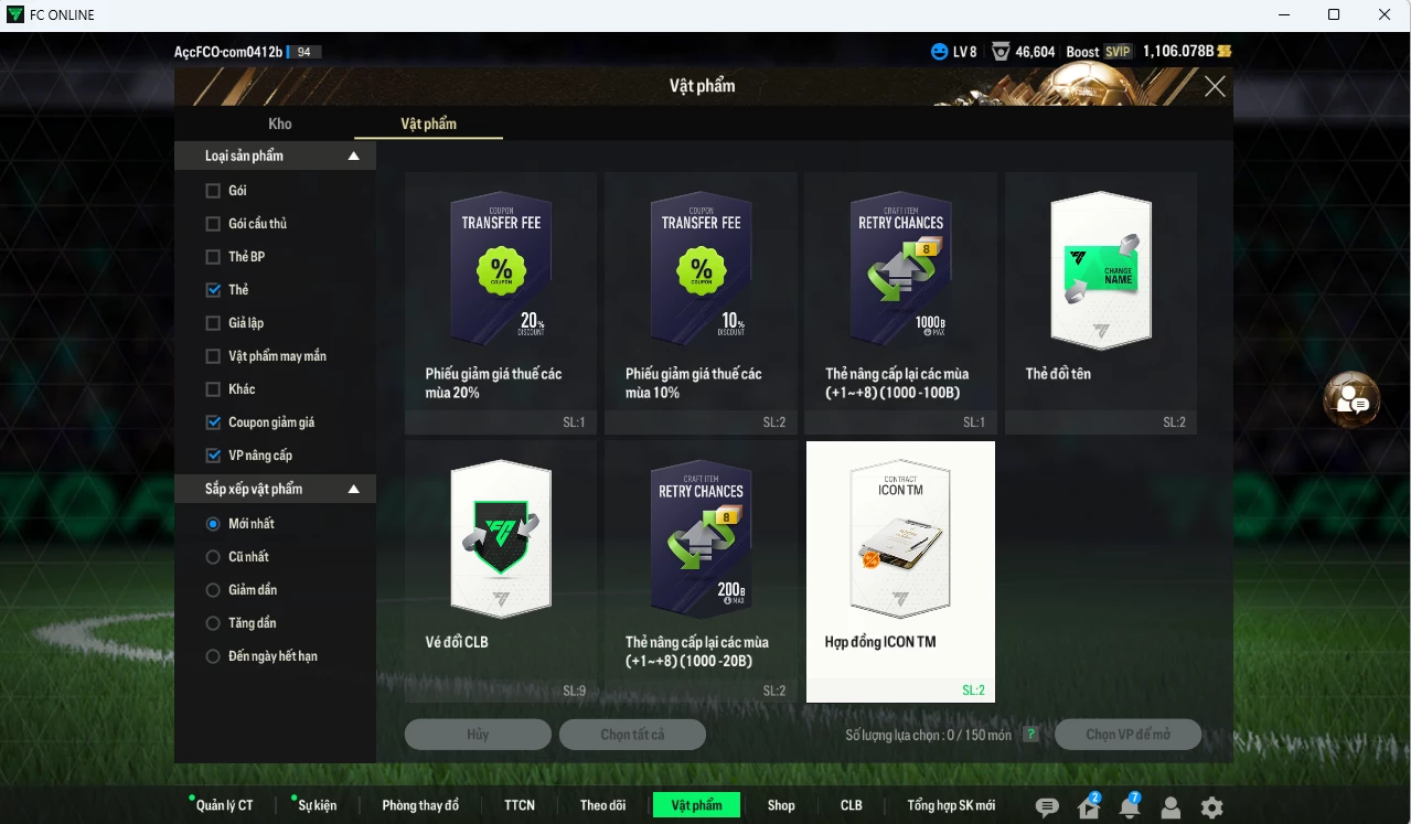 Ảnh Team Ý FULL+8 23.580b dư 1100b có Chiesa HG, Balotelli FA, Maldini BTB, Pirlo EBS, Marchisio 23HR, Bonucci RTN...