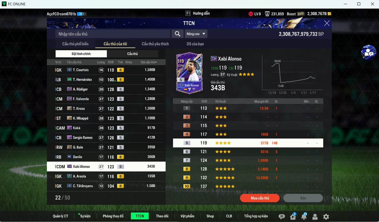 Ảnh Real Madrid 29.350b dư 2300b có CR7 TS24, Beckham CU, Zidane JVA, Vini CU, Essien LN, Bellingham CU, Rudiger CU, Valverde CU, Mbappé BLD...