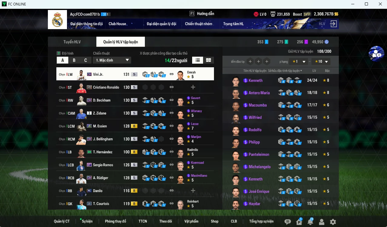 Ảnh Real Madrid 29.350b dư 2300b có CR7 TS24, Beckham CU, Zidane JVA, Vini CU, Essien LN, Bellingham CU, Rudiger CU, Valverde CU, Mbappé BLD...