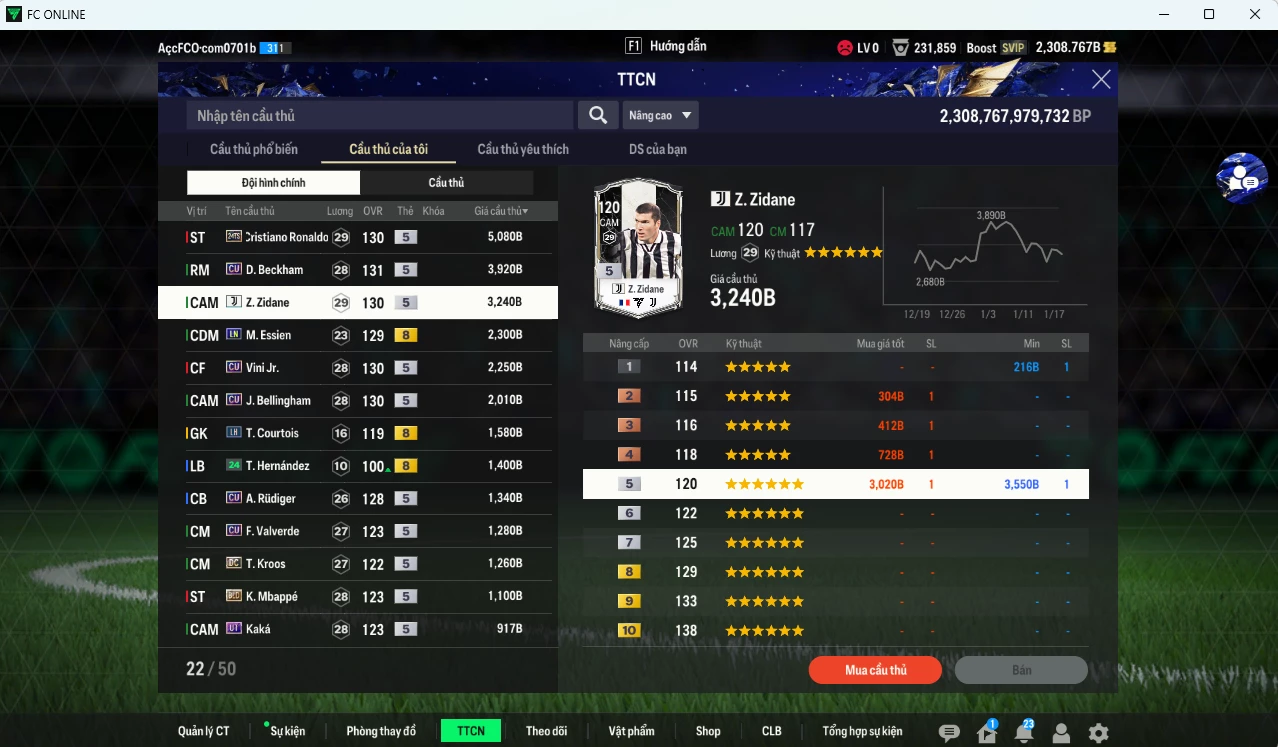 Ảnh Real Madrid 29.350b dư 2300b có CR7 TS24, Beckham CU, Zidane JVA, Vini CU, Essien LN, Bellingham CU, Rudiger CU, Valverde CU, Mbappé BLD...