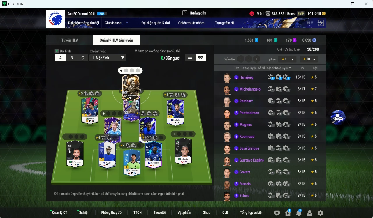 Ảnh Chelsea 25.620b có Sheva BDO, Essien LN, J. Cole LN, A. Cole CFA, K. De Bruyne CU, Lampard CU, Eto BDO, Pedro BTB... dư 140b