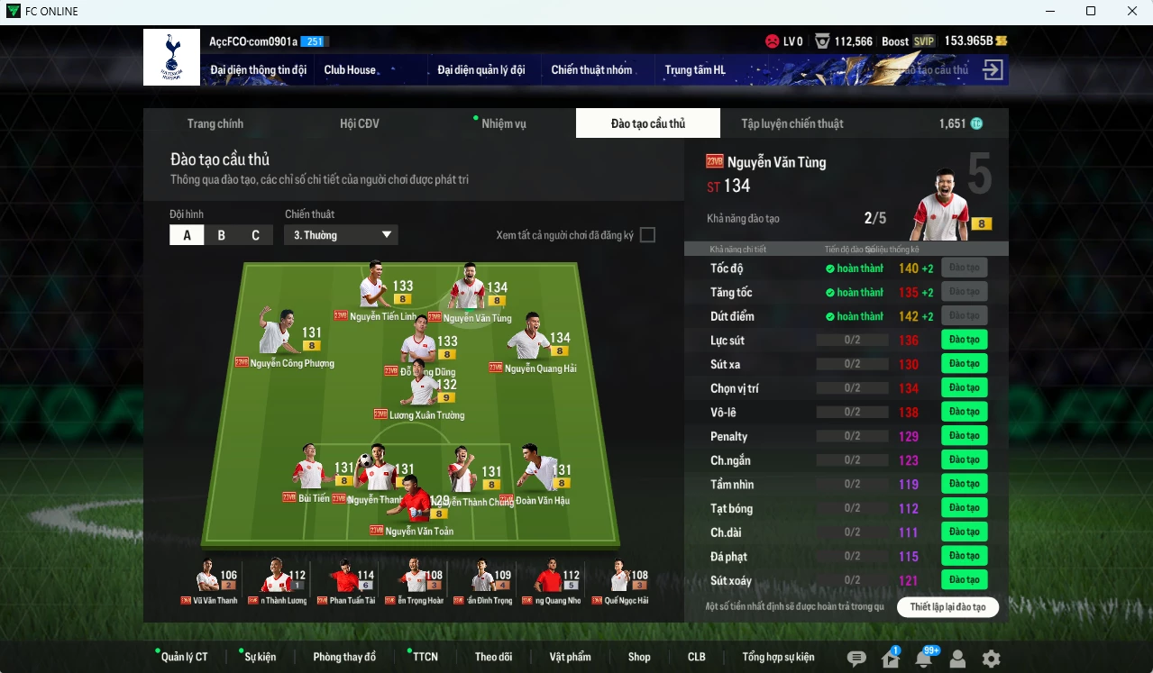 Ảnh [ACC Hiếm, Rẻ🔥] Team 23VNB+8 46.030b có Hùng Dũng, Tiến Linh, Quang Hải, Xuân Trường (+9) , Văn Hâu, Công Phượng, Văn Tùng, Thành Chung, Tiến Dũng, Thành Bình, Văn Toàn 23VB+8 . HLV Xịn