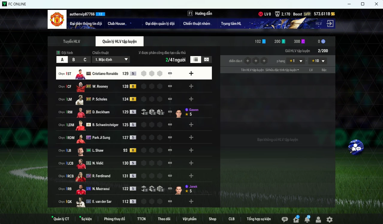 Ảnh Man Utd. 19.900b có CR7 TS24, Ferdinand CU, Rooney BTB, Beckham BDO, Vidic GRU, Scholes BTB, Bastian ICON, Park Ji Sung UT dư 570b