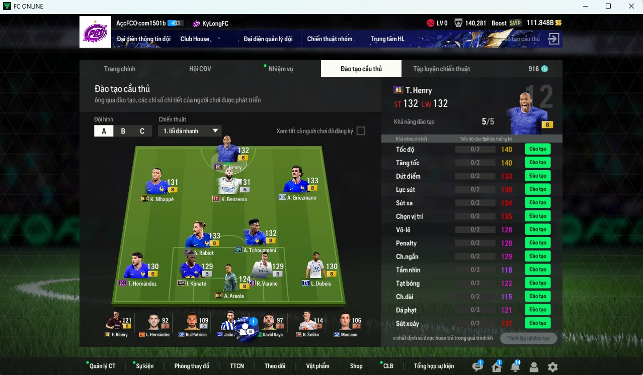 Ảnh Team Pháp 27.440b có Tchouaméni SPL, Henry HG, Benzema LD, Theo LOL, Konaté TS24, Rabiot HG, Varane CU, Griezmann EBS, Mbappé BTB... dư 110b. HLV Xịn