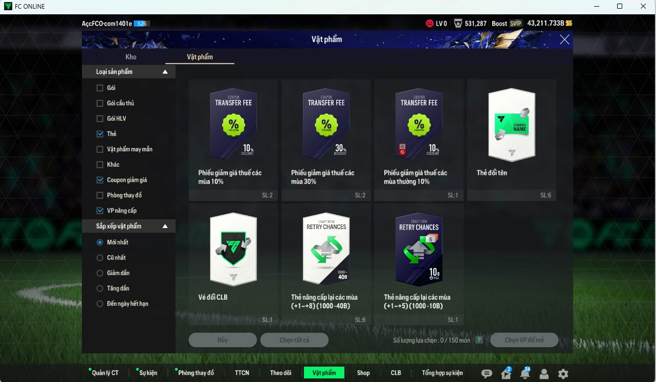Ảnh [Dư nhiều BP, ACC Rẻ🔥] Team Việt Nam 24VB+8 75.360b dư 43.000b có Đức Huy, Quang Hải, Hùng Dũng, Văn Hậu, Công Phượng, Văn Tùng, Tấn Tài, Tuấn Anh, Tấn Trường, Thành Chung, Bùi Tiến Dũng, Xuân Trường 24VNB+8. HLV Xịn
