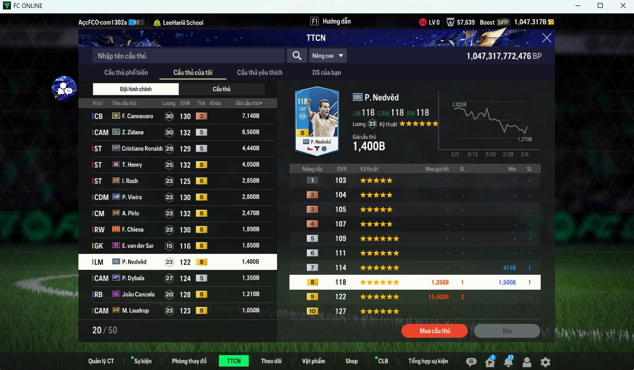 Ảnh [ACC Rẻ🔥] Juventus 40.220b dư 1000b có Cannavaro ITM+2, Zidane GRU, CR7 TY24, Henry HG, Rush BTB, Vieira CAP, Pirlo BTB, Chiesa E21, VDS TT, Nedved EBS, Dybala TY25...