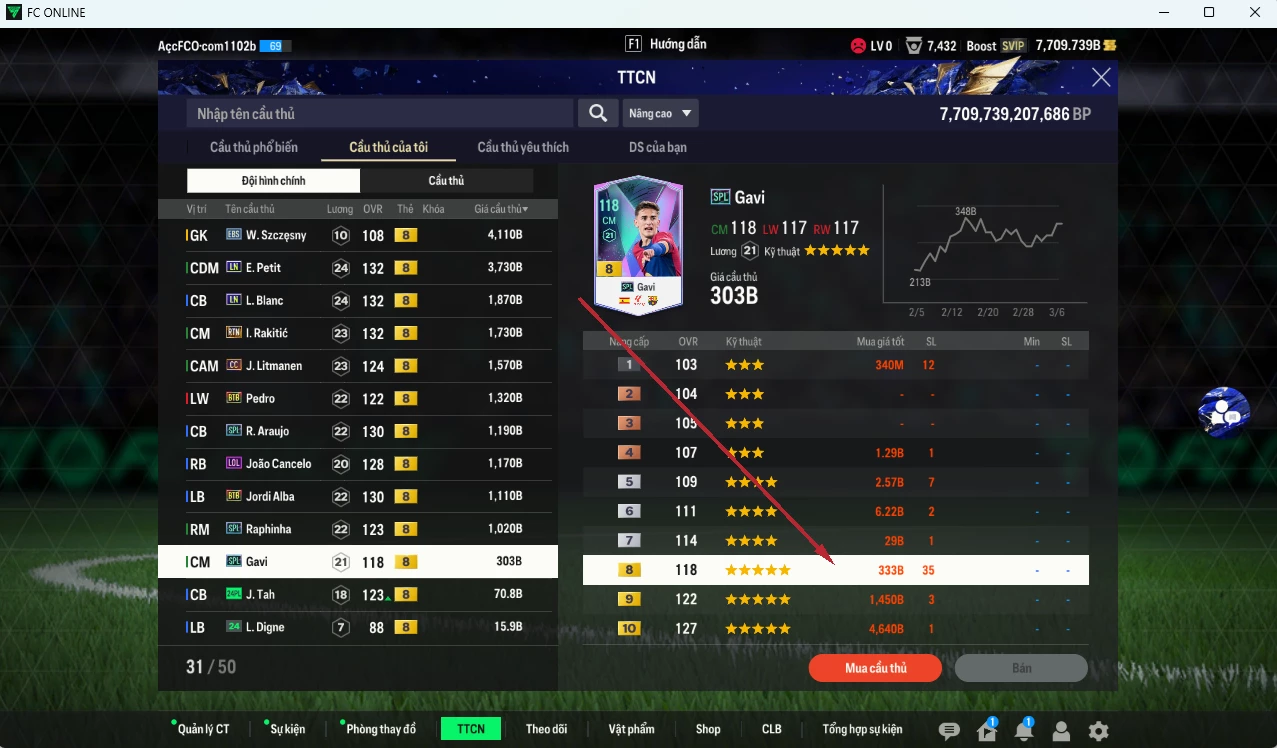 Ảnh [ACC Rẻ🔥] Barcelona 101.570b dư 7700b có Messi BLD, Yaya Touré CC, Suárez GRU, Griezmann HG, Neymar CU, Petit LN, Blanc LN... Còn nhiều CP GIẢM THUẾ