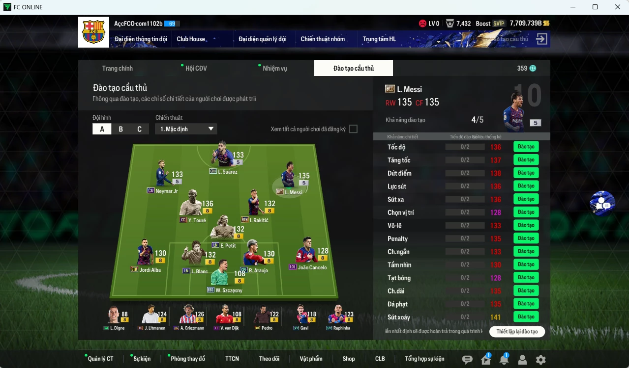 Ảnh [ACC Rẻ🔥] Barcelona 101.570b dư 7700b có Messi BLD, Yaya Touré CC, Suárez GRU, Griezmann HG, Neymar CU, Petit LN, Blanc LN... Còn nhiều CP GIẢM THUẾ