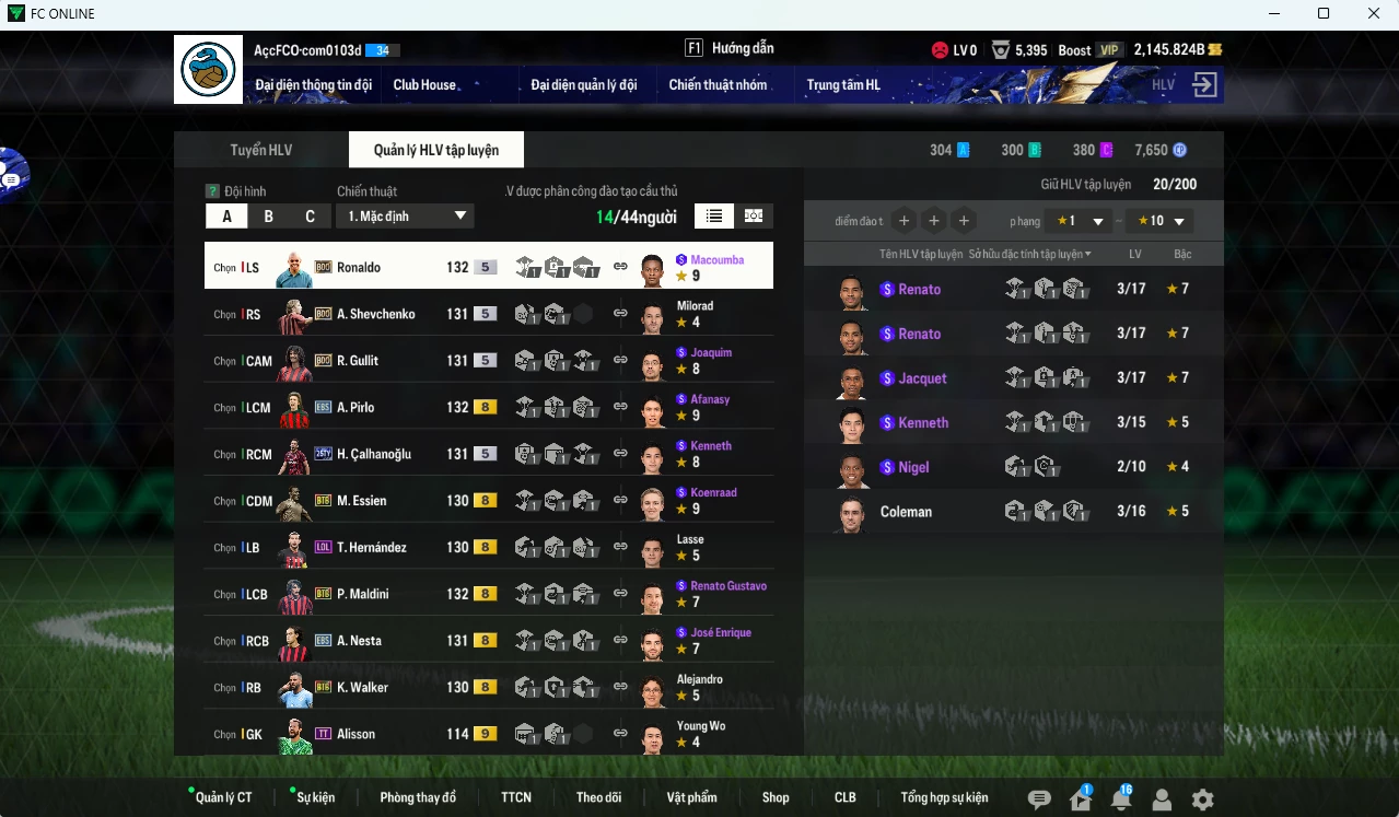 Ảnh AC Milan 57.390b có Ronaldo BDO, Sheva BDO, Gullit BDO, Calhanoglu TY25, Maldini BTB, Theo LOL, Pirlo EBS, Essien BTB, Nesta BTB, Walker BTB... dư 2100b (VIP BK Tháng 3)