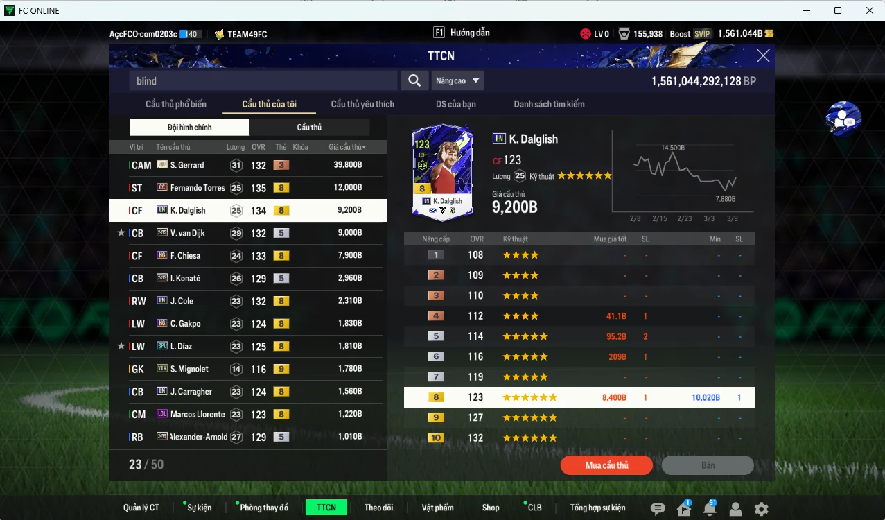 Ảnh AC Milan 57.390b có Ronaldo BDO, Sheva BDO, Gullit BDO, Calhanoglu TY25, Maldini BTB, Theo LOL, Pirlo EBS, Essien BTB, Nesta BTB, Walker BTB... dư 2100b (VIP BK Tháng 3)