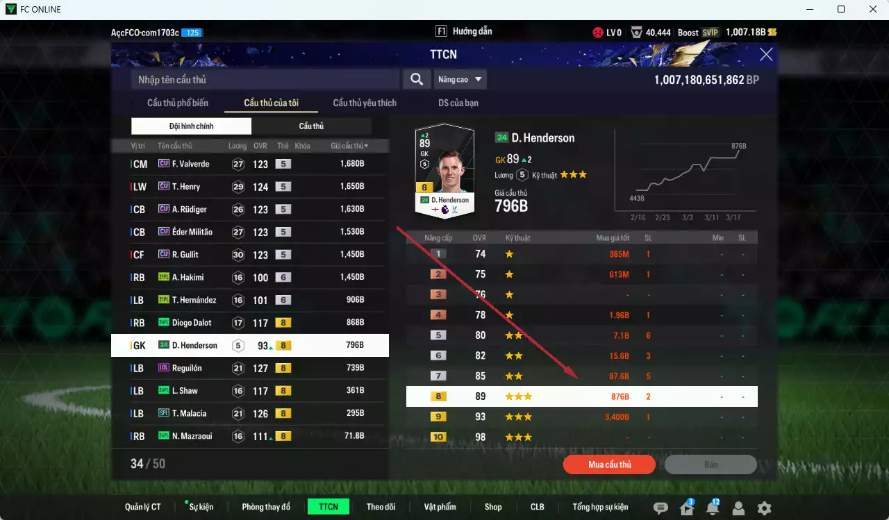 Ảnh [ACC Rẻ🔥] Full mùa CU+5 mix MU 97.790b có CR7 CC+6, Sheva, Vini, Beckham, Rio, Bale, Scholes, Varane, Mount+6, Bellingham, Tevez+6, Rooney, Bastian, Eusébio, Alaba... mùa CU dư 1000b