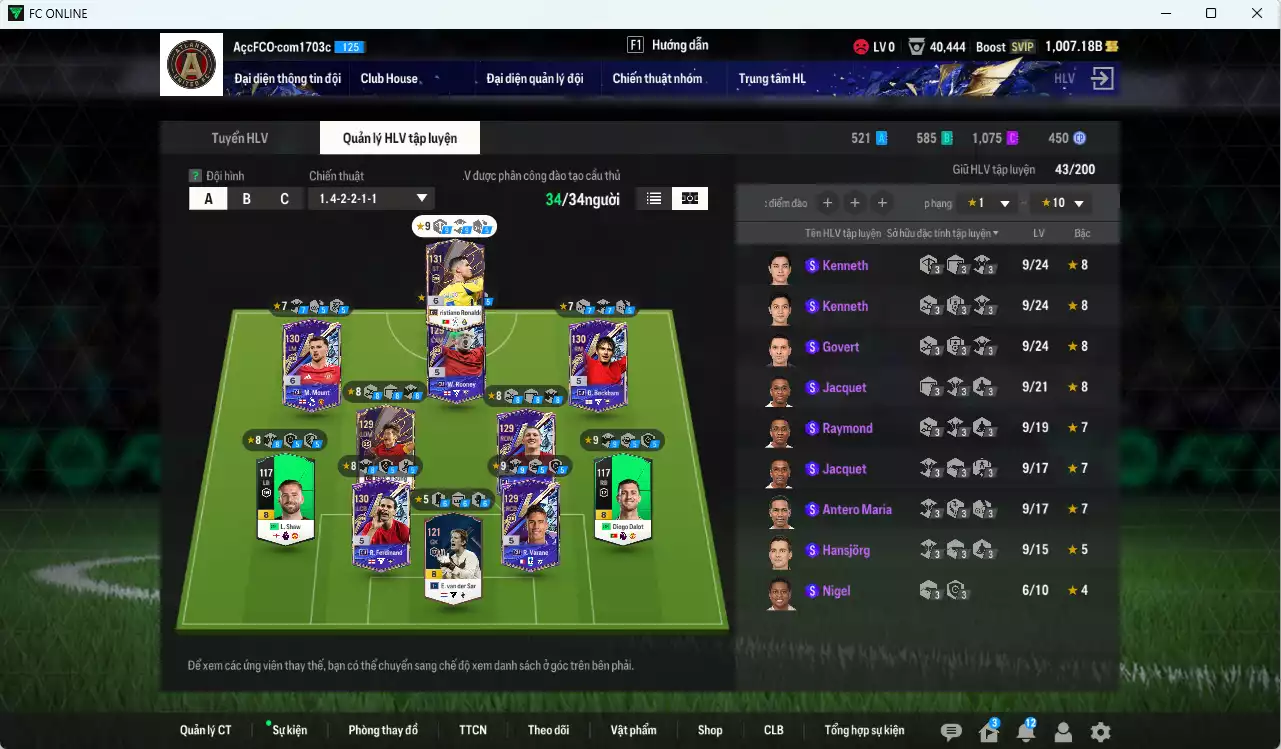 Ảnh [ACC Rẻ🔥] Full mùa CU+5 mix MU 97.790b có CR7 CC+6, Sheva, Vini, Beckham, Rio, Bale, Scholes, Varane, Mount+6, Bellingham, Tevez+6, Rooney, Bastian, Eusébio, Alaba... mùa CU dư 1000b