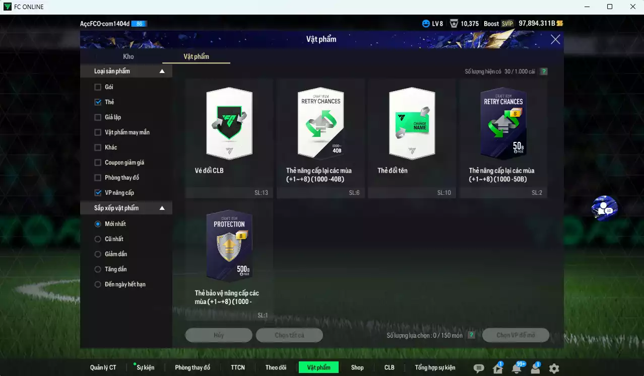 Ảnh [ACC Rẻ🔥] CR7 CC+8 vs 97.800b trắng vs 4000FC (Bao xả 1.100.000 tỷ BP)