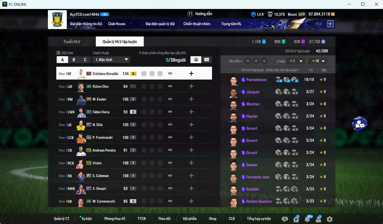 Ảnh [ACC Rẻ🔥] CR7 CC+8 vs 97.800b trắng vs 4000FC (Bao xả 1.100.000 tỷ BP)