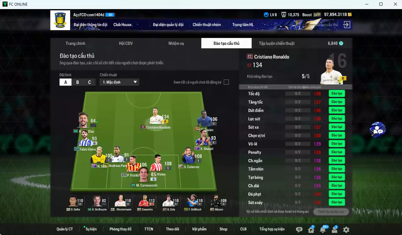 Ảnh [ACC Rẻ🔥] CR7 CC+8 vs 97.800b trắng vs 4000FC (Bao xả 1.100.000 tỷ BP)