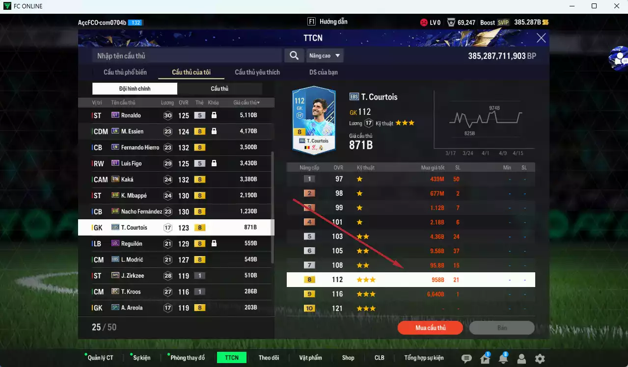 Ảnh [ACC Rẻ🔥] Real Madrid 83.640b có CR7 RTN, Ramos EBS, Bale BTB, Carlos LN, Ronaldo UT, Mbappé UT, Essien LN, Hierro LN, Figo UT, Kaká RTN, Mbappé BTB, Nacho BTB...