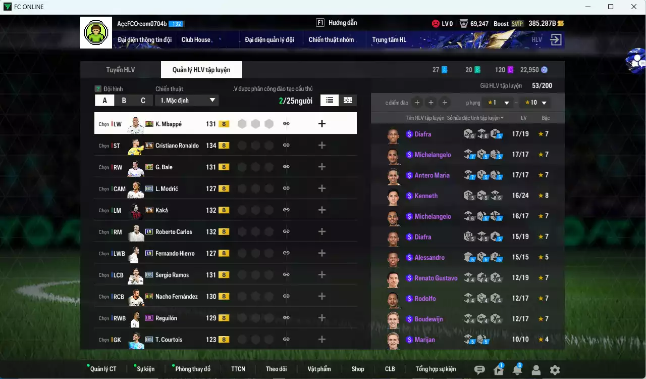 Ảnh [ACC Rẻ🔥] Real Madrid 83.640b có CR7 RTN, Ramos EBS, Bale BTB, Carlos LN, Ronaldo UT, Mbappé UT, Essien LN, Hierro LN, Figo UT, Kaká RTN, Mbappé BTB, Nacho BTB...