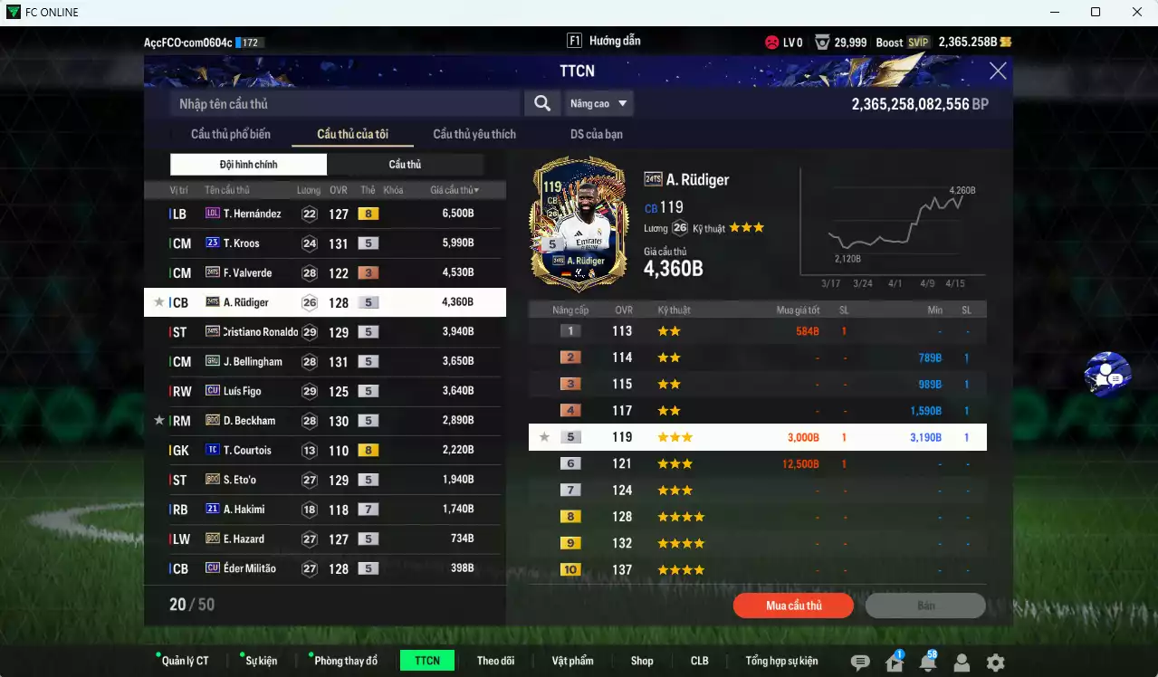 Ảnh Real Madrid 42.140b có Kroos 23UCL, CR7 TS24, Rudiger TS24, Valverde TS24, Bellingham GRU, Figo CU, Beckham BDO, Eto BDO... dư 2300b. Còn nhiều SVIP, CP GIẢM THUẾ
