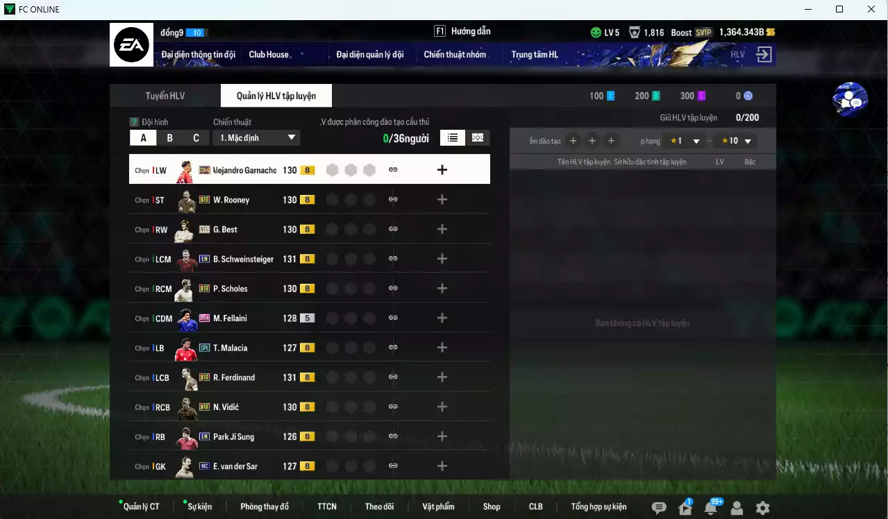 Ảnh [ACC HSSV] Man Utd. 35.190b dư 1300b có Ferdinand BTB, Best NTG, Vidic BTB, Garnacho 23NG, Bastian LN, Rooney BTB, Scholes BTB, VDS MC, Park LN, Fellani 25HR