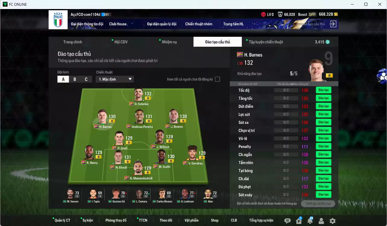 Ảnh [ACC Rẻ🔥] Full mùa 23HW+8 102.820b có Barnes, GroB, Solanke, Bowen, Willock, Guéhi, Pereira, Elvedi, Mamadashvillie, Gendrey, Henry