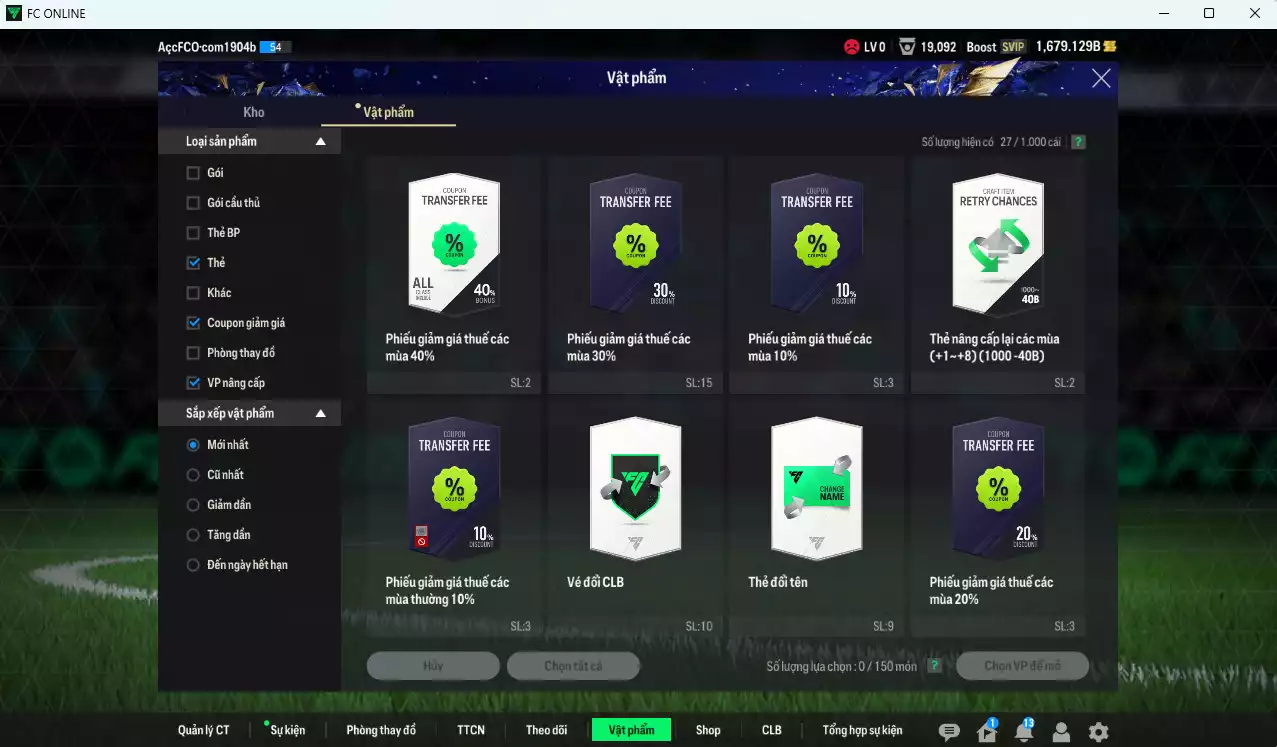 Ảnh [ACC Rẻ🔥] Man Utd. 80.090b dư 1600b có Park Ji Sung CC, Rashford HG, Rooney LN, Van Gol LN, VDS LN, Varane CU, Rio CU, Beckham BDO, McTominay HG... Còn nhiều CP GIẢM THUẾ