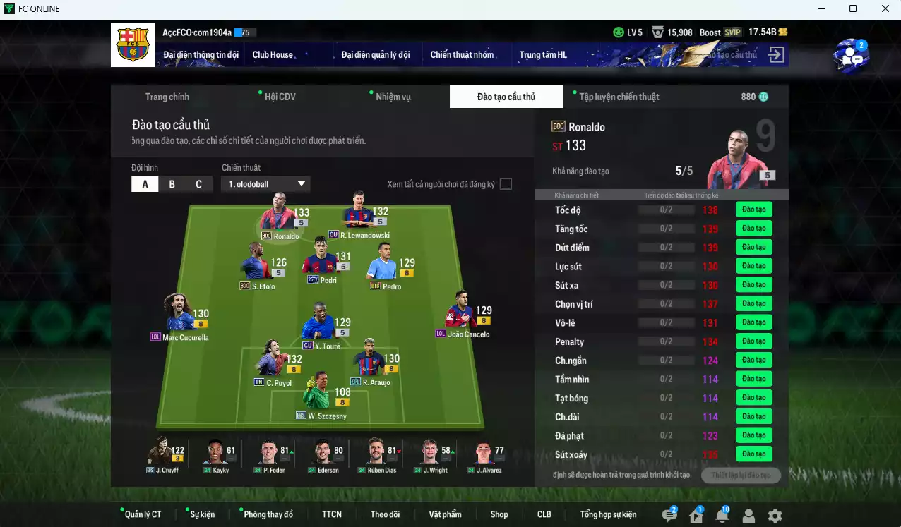 Ảnh Barcelona 54.920b có Ronaldo BDO, Lewandowski CU, Puyol LN, Pedri TY25, Touré CU, Pedro BTB, Eto BDO, Araujo SPL, Cancelo LOL, Cruyff EBS