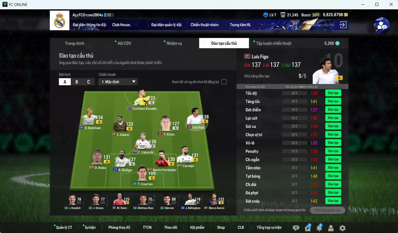 Ảnh Real Madrid 165.850b dư 9800b có Figo CC, Beckham LN, CR7 CU, Valverde TS24, Zidane BTB, Carvajal BTB, Alaba BTB, Owen LN...