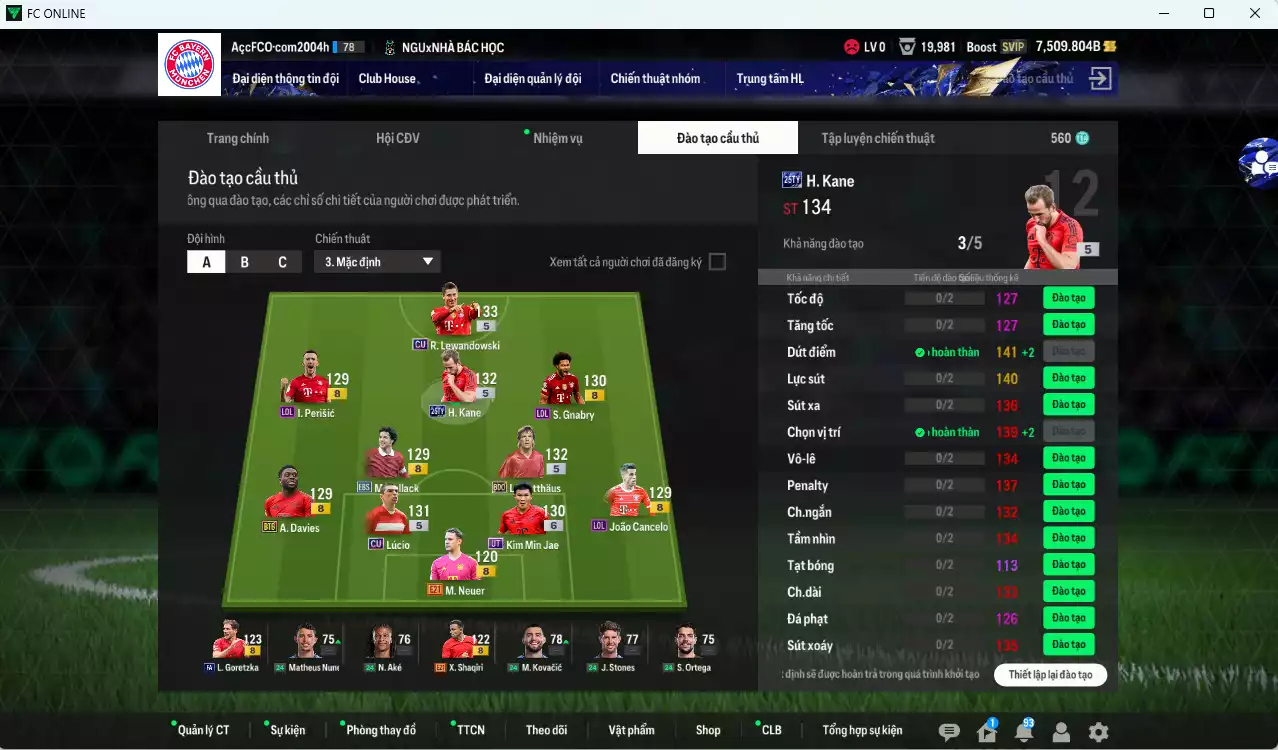 Ảnh Bayern Munich 82.190b dư 7500b có Kane TY25, Matthaus BDO, Lewandowski CU, Lúcio CU, Ballack EBS, Shaqiri E21, Kim Min Jae UT+6, Gnabry LOL, Goretzka FA... Còn nhiều CP GIẢM THUẾ
