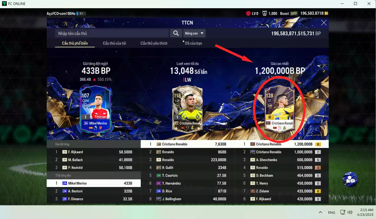Ảnh CR7 CC+8 vs 196583b trắng