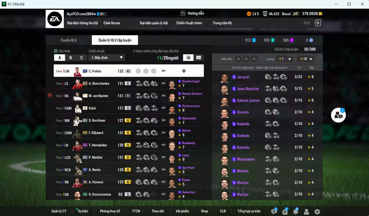 Ảnh [ACC Rẻ🔥] AC Milan 84.820b có Pulisic TY25, Sheva BDO, Van Basten ITM khóa, Maldini EBS, Kaká ICON, Nedved ICON, CR7 CC, Florenzi HG, Vieira ICON, Rijkaard ICON...