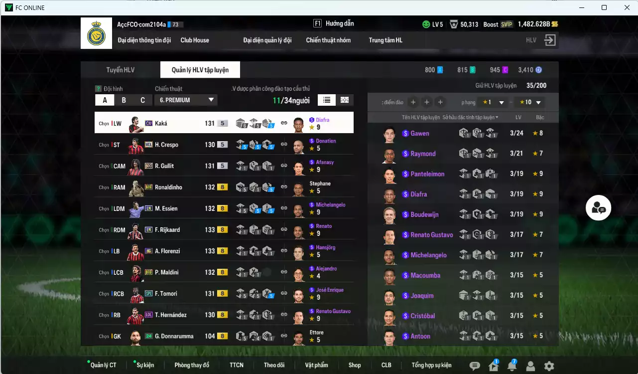 Ảnh AC Milan 92.070b dư 1400b có Rijkaard LN, Gullit BDO, Kaká CU, Ronaldinho BTB, Maldini BTB, Essie LN...