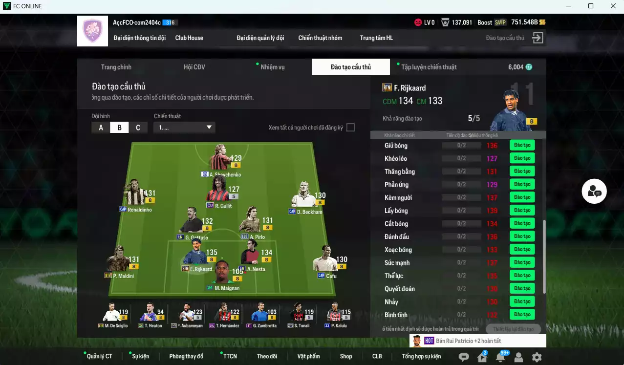 Ảnh [ACC Rẻ🔥] AC Milan 60.160b có Rijkaard RTN, Nesta LN, Maldini BTB, Ronaldinho CAP, Beckham CAP, Gattuso LN, Pirlo EBS, Cafu CAP, Gullit CU, Aubameyang TS24... HLV Xịn