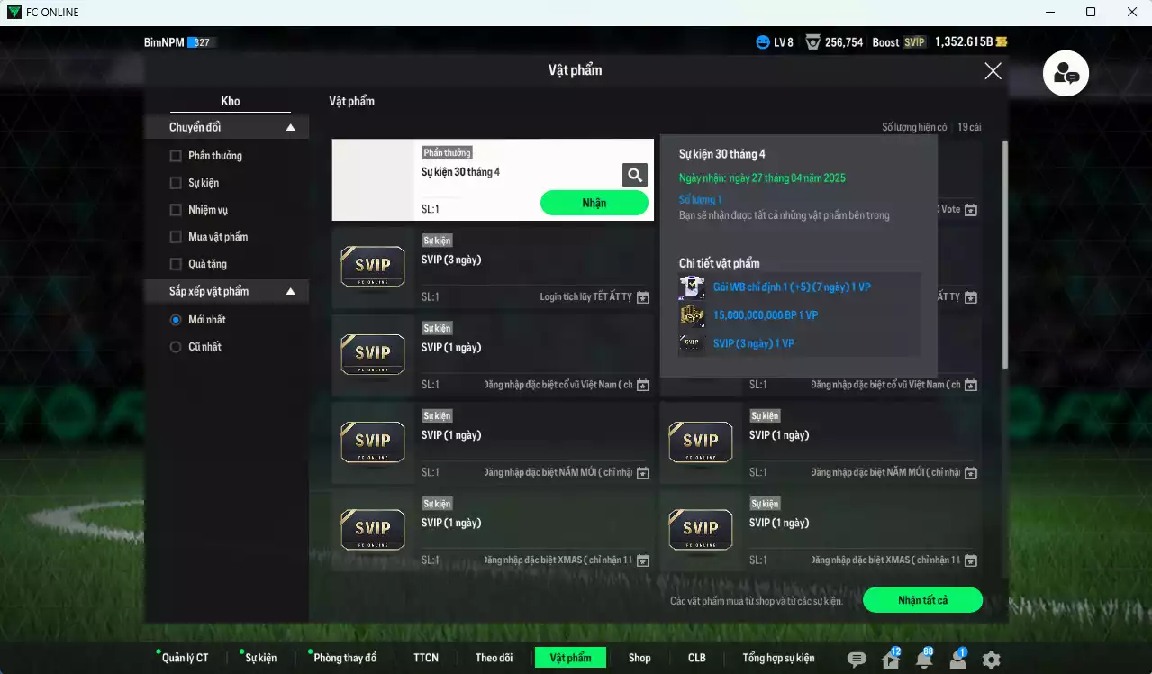 Ảnh Quốc Dân 29.570b dư 1300b có Del Piero CAP, Petit LN, Ronaldo UT, Messi TY25, Xavi CAP... HLV Xịn