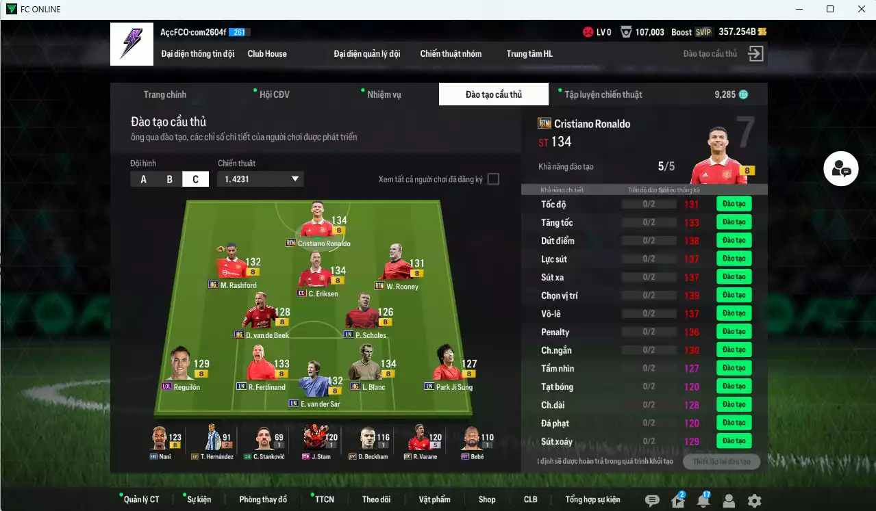 Ảnh [ACC Rẻ🔥] Man Utd. 83.840b có CR7 RTN, Rashford HG, Ferdinand LN, Blanc HG, Eriksen CC, Scholes LN, VDS LN, Beek HG, Nani EBS, Park LN, Rooney RTN, Reguilon LOL