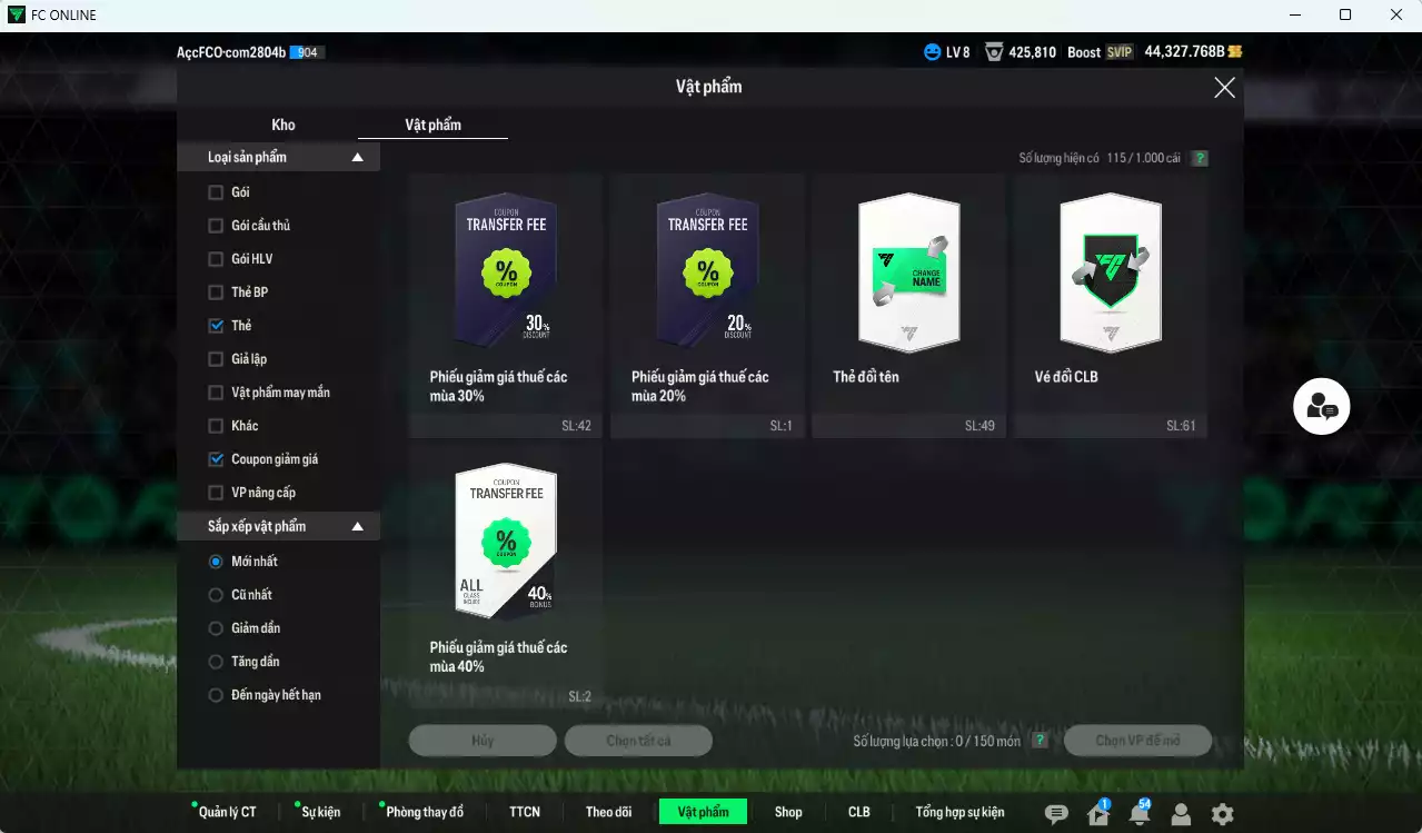 Ảnh [Dư nhiều BP, ACC Rẻ🔥] Full mùa CC+8 395.190b dư 44.000b có Maldini, Lúcio, Sheva, Lampard, Perisic, Carlos, Y. Touré, H. Son, Eriksen, Cuadrado CC+8 . Còn nhiều CP GIẢM THUẾ, HLV Xịn