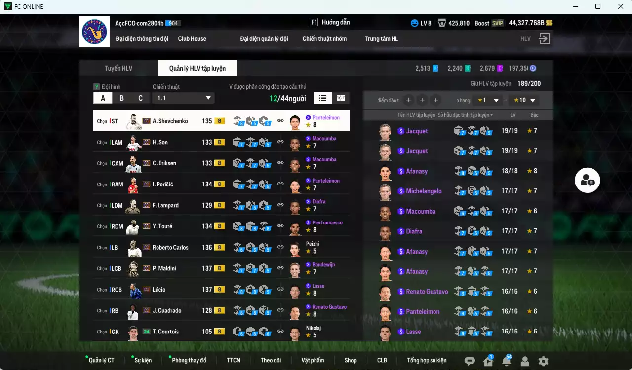 Ảnh [Dư nhiều BP, ACC Rẻ🔥] Full mùa CC+8 395.190b dư 44.000b có Maldini, Lúcio, Sheva, Lampard, Perisic, Carlos, Y. Touré, H. Son, Eriksen, Cuadrado CC+8 . Còn nhiều CP GIẢM THUẾ, HLV Xịn