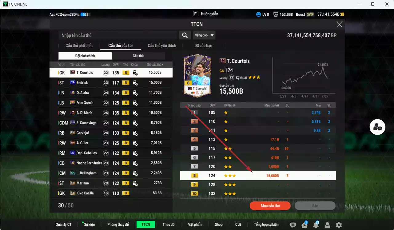 Ảnh [ACC Rẻ🔥, VIP BK Tháng 5] Real Madrid 1.068.810b dư 37.000b có Kroos HG (limit), Beckham CC, Rodrygo 23HW, CR7 WC22, Valverde TY23+8, Mbappé 22UCL, Cannavaro CC, Militao 24UCL, Tchouaméni 24UCL, Mendy 23UCL, Rudiger SPL, Modric CC... HLV Xịn