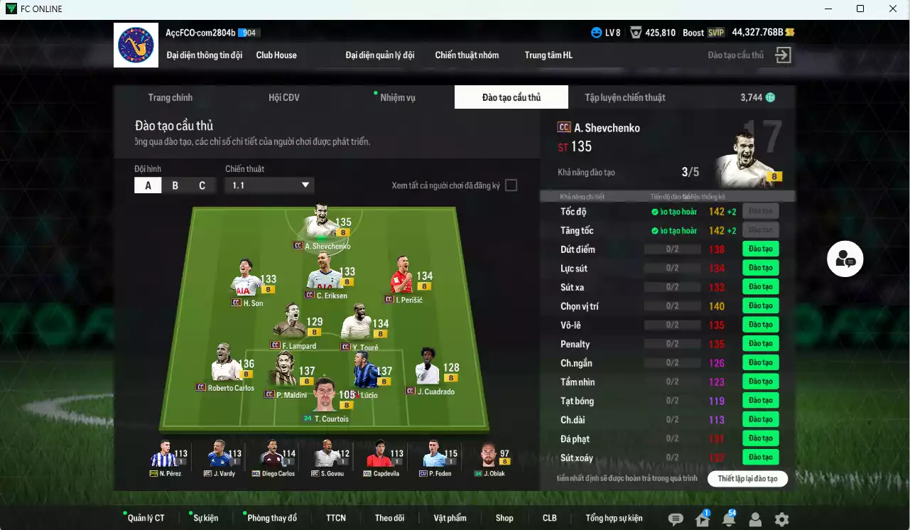 Ảnh [Dư nhiều BP, ACC Rẻ🔥] Full mùa CC+8 395.190b dư 44.000b có Maldini, Lúcio, Sheva, Lampard, Perisic, Carlos, Y. Touré, H. Son, Eriksen, Cuadrado CC+8 . Còn nhiều CP GIẢM THUẾ, HLV Xịn