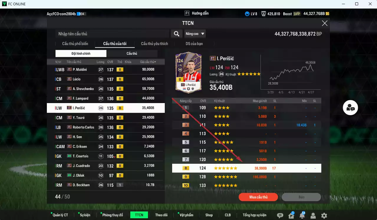 Ảnh [Dư nhiều BP, ACC Rẻ🔥] Full mùa CC+8 395.190b dư 44.000b có Maldini, Lúcio, Sheva, Lampard, Perisic, Carlos, Y. Touré, H. Son, Eriksen, Cuadrado CC+8 . Còn nhiều CP GIẢM THUẾ, HLV Xịn