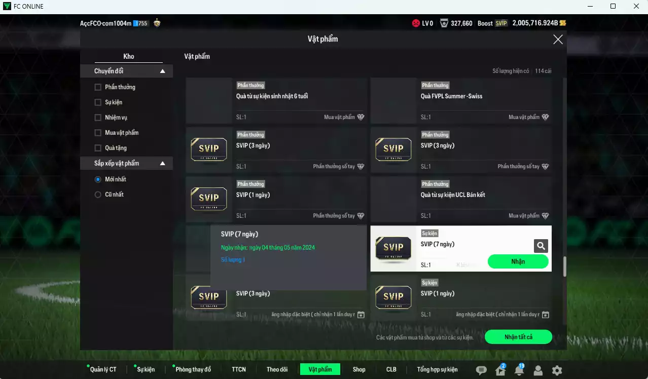Ảnh [ACC To, Rẻ🔥] ACC 2.005.716b trắng, dư 126.000 điểm đào tạo, rất nhiều SVIP, CP tuyển HLV. HLV Xịn