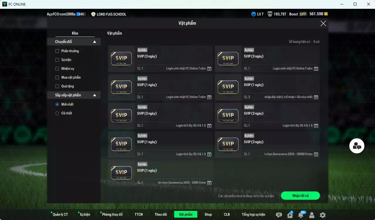 Ảnh [ACC Rẻ🔥] Real Madrid 377.110b có CR7 CU, Rudiger 25TY, Valverde 24TS, Hazard 25HR, Ronaldo BDO, Figo BDO... HLV Xịn