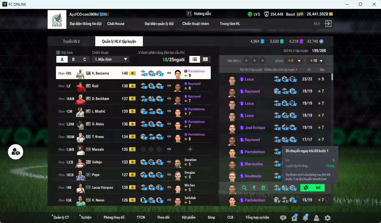 Ảnh [ACC Rẻ🔥] Real Madrid 2.300.330b dư 26.000b có Benzema DC, Beckham DC, Modric DC, Alaba DC, Kroos EBS+9 (bù) , Raúl DC, Váquez TS21, Marcelo VTR... HLV Xịn