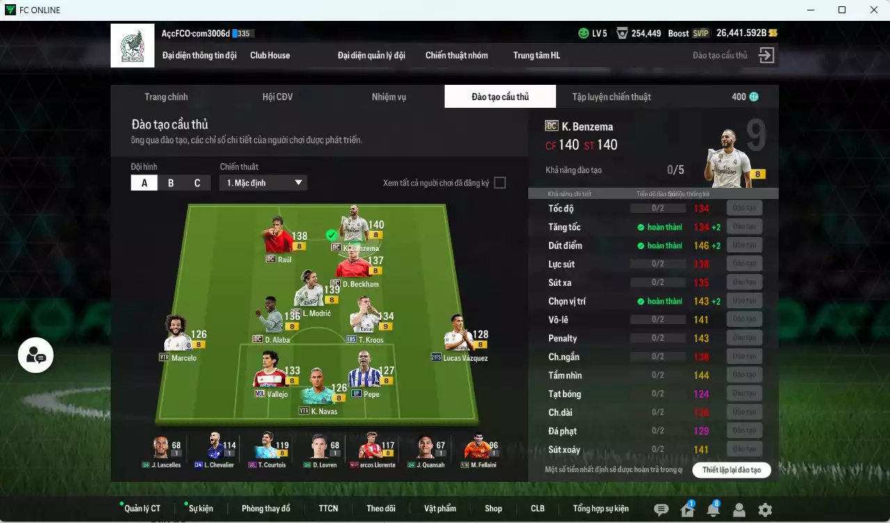Ảnh [ACC Rẻ🔥] Real Madrid 2.300.330b dư 26.000b có Benzema DC, Beckham DC, Modric DC, Alaba DC, Kroos EBS+9 (bù) , Raúl DC, Váquez TS21, Marcelo VTR... HLV Xịn