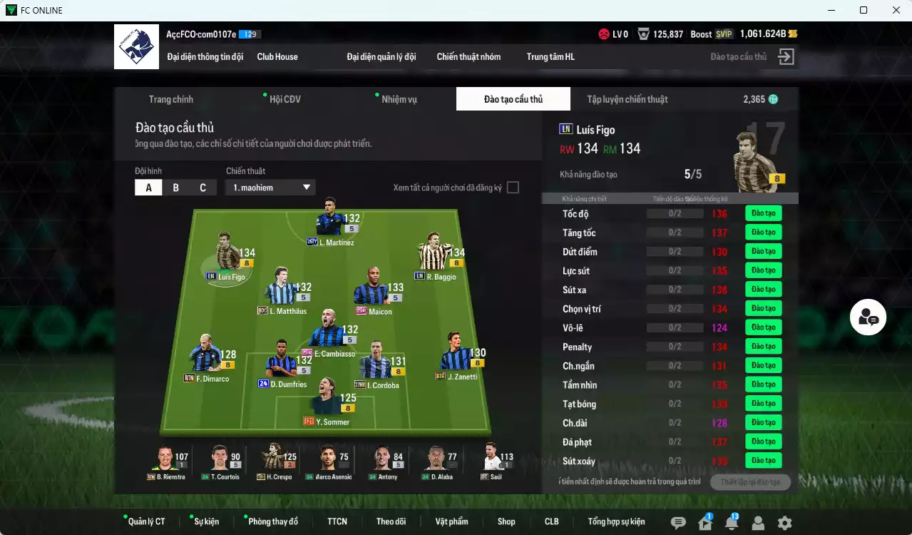 Ảnh Inter Milan 272.170b có Maicon 25HR, Figo LN, Matthaus BDO, Baggio BDO, Crespo ITM+2, Dumfries 24UCL, Cambiasso 25HR, L. Martínez 25TY... Còn nhiều CP GIẢM THUẾ 40
