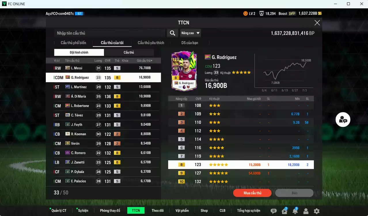Ảnh Argentina 221.390b đầu tàu Messi BLD vs G. Rodríguez 23HW, L. Martínez 25TY, Di María CC, Tévez MDL, Foyth LE, Veron ITM+2, Dybala LE, Palacios LE... Còn nhiều CP GIẢM THUẾ 40